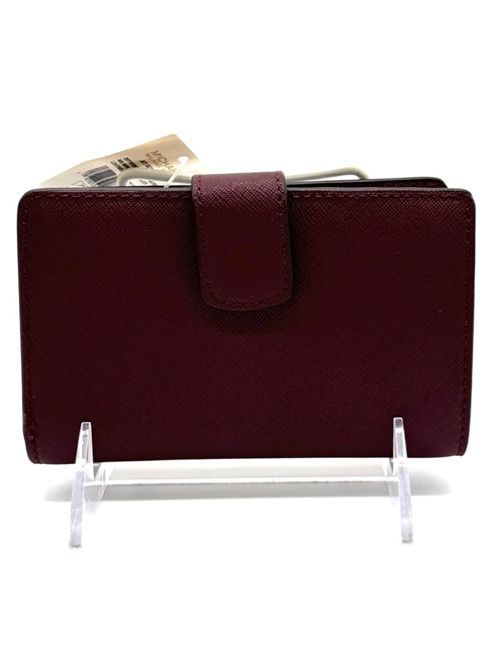 Michael Kors Medium Bifold Zip Chain Wallet Ox Blood - Picture 3 of 6